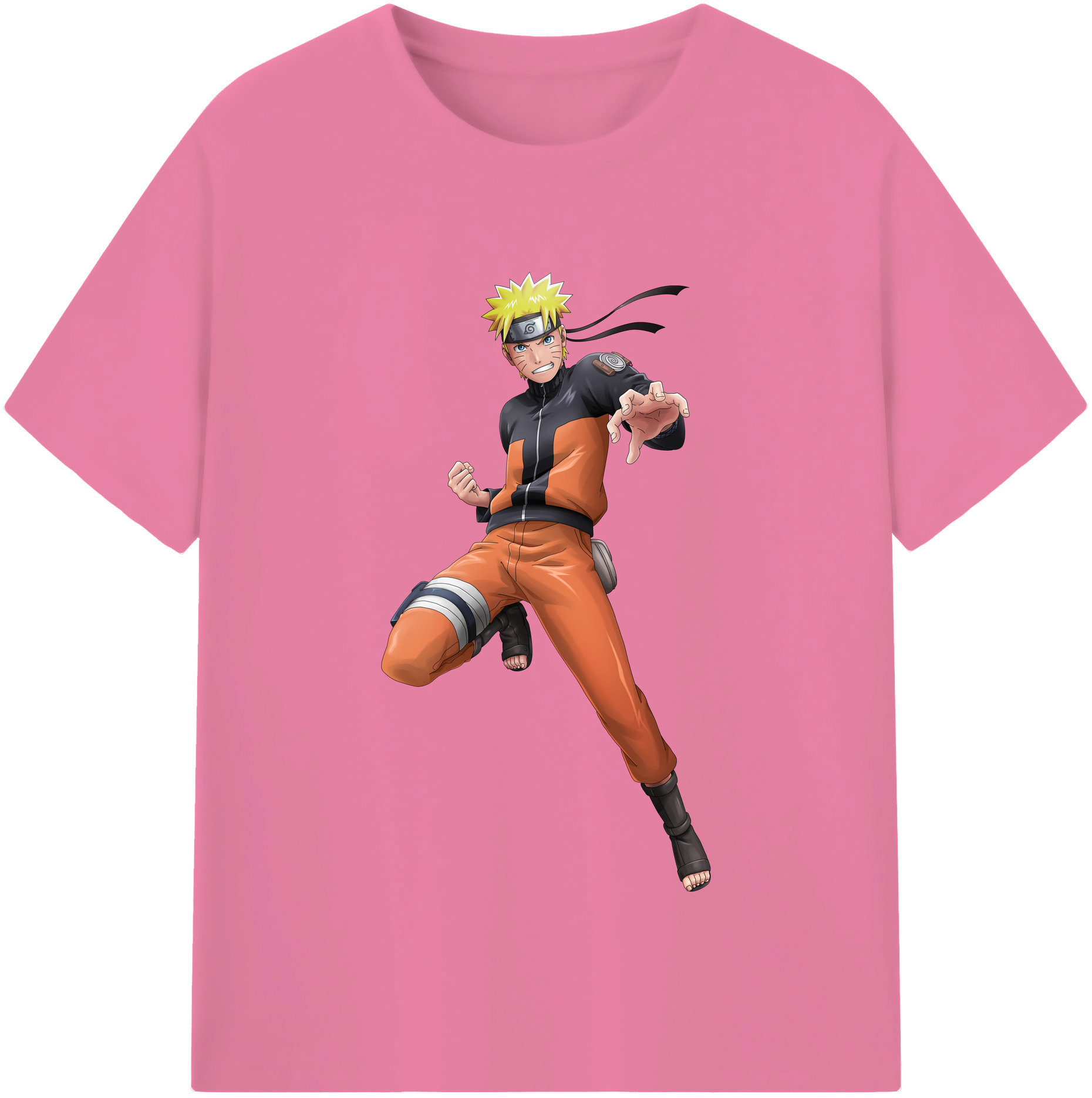 （画像用） NARUTO -ナルト- うずまき ナルト Uzumaki Naruto 綿100％半袖Tシャツ（フロントプリント）